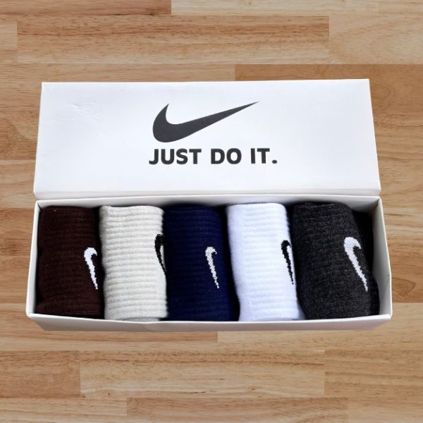 Premium Cotton Anti-Bacterial Socks (1 Box- 5 Pairs)