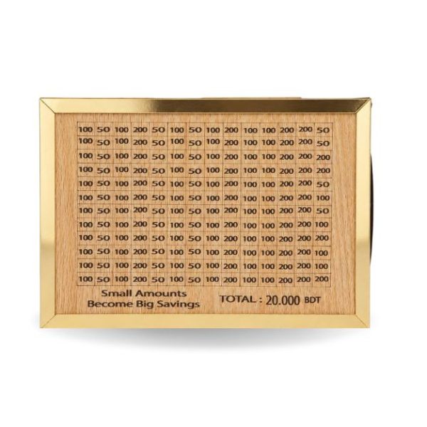 Wooden 20K Money Saving Box