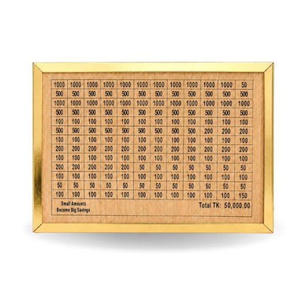 Wooden 50K Money Saving Box